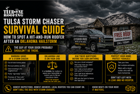 Tulsa Storm Chaser Survival Guide: How to Spot a Hit-and-Run Roofer After an Oklahoma Hailstorm | Tier-One Roofing